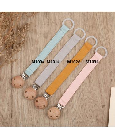 Buy TIAN-K Pacifier Chain | Natural Beech Wood & Drip-Free Cotton Linen - International Shipping Available - Buy Online on SooperMarket.com