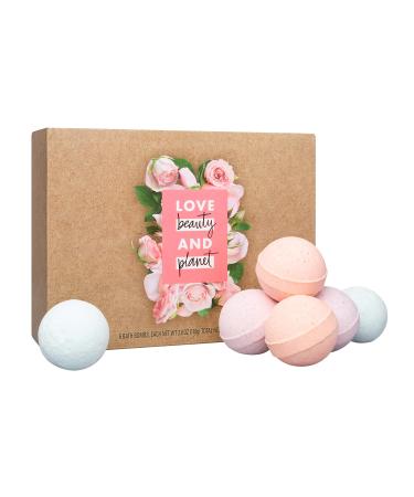 Love Beauty and Planet Bath Bombs Gift Set Gift Ideas for Her  Wife  Bath and Body Pampering Gift Set Murumuru Butter and Rose  Coconut Water and Mimosa Flower  Argan Oil and Lavender Paraben Free