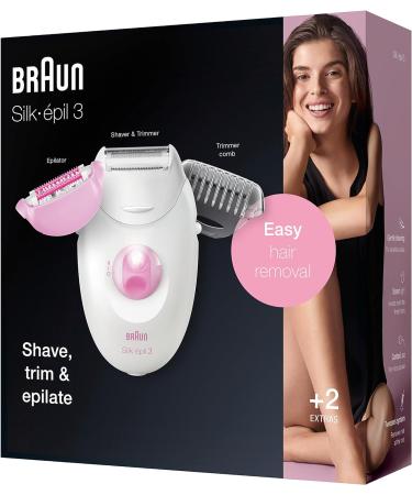 Braun Silk Epil 3 SE3270 Women's Epilator & Shaver - Hair Removal for Legs & Body - Buy Online on SooperMarket.com