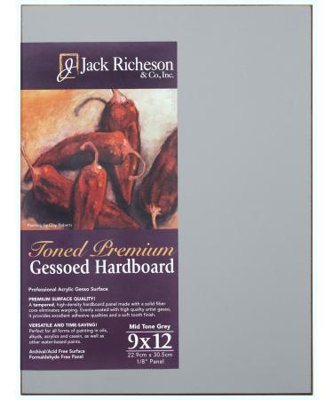 Jack Richeson Richeson Mid Grey Toned Gessoed 1/8 Hardboard 9x12