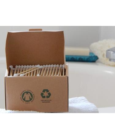Bamboo Cotton Buds | GOTS Certified Biodegradable | Eco-Friendly & Plastic-Free | Vegan | 300 Buds | Makeup & Ear Cleaning - Buy Online on SooperMarket.com