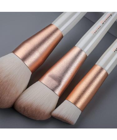 EVRCHGIEA Professional Makeup Brushes Set - White 12pcs | Concealers, Foundation, Blending, Eye Shadow, Blush | Makeup Brush Kit - Buy Online on SooperMarket.com