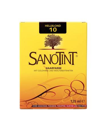 Sanotint Hair Color No. 10 Hellblond - 125 ml | Natural Color with Vegetable Extracts & Gold Brain Formula - Buy Online on SooperMarket.com