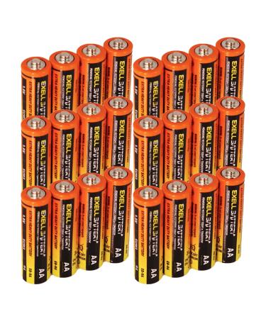 Exell Battery AA Super Heavy-duty Battery Pack of 24