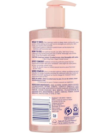 Bior Rose Quartz + Charcoal Daily Purifying Cleanser Face Wash for Oily Skin (200 mL) | Pink Packaging May Vary - Buy Online on SooperMarket.com
