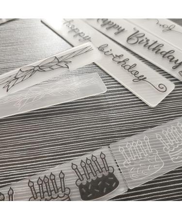6Pcs Birthday Plastic Embossing Folders - DIY Craft Gift Templates for Happy Birthday, Love You, Cake Mold - Perfect for Paper Card Making, Scrapbooking, and Craft Decoration - Buy Online on SooperMarket.com