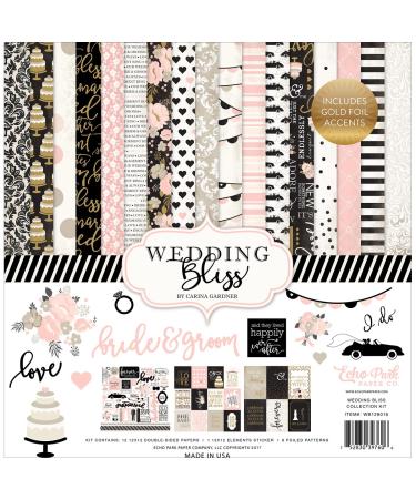 Echo Park Paper Company Wedding Bliss Collection Kit, 12-x-12-Inch Original Version
