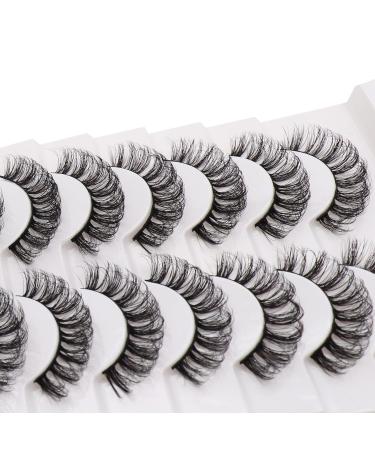 Losha DD Curl Russian Strip Lashes 10 Pairs Pack | Fluffy False Eyelashes | D02 Russian Strip Lashes-DD Curl - Buy Online on SooperMarket.com