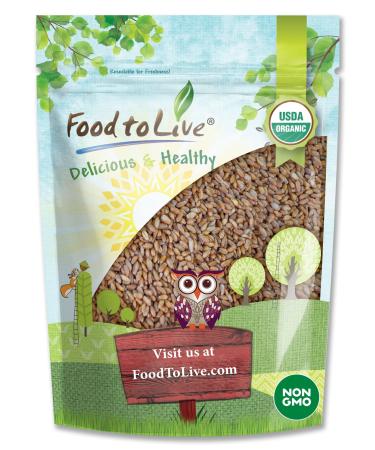 Organic Hulled Barley, 2 Pounds  Non-GMO, 100% Whole Grain, Kosher, Vegan, Bulk. Suited for Home Brewing, Grinding. High in Fiber. Great for Chili, Hot Cereal, Salads, Soup. Product of the USA 2 Pound (Pack of 1)