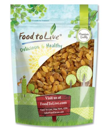 California Jumbo Golden Raisins, 1.5 Pounds — Non-GMO Verified, Seedless, Sun-Dried, No Added Oil, No Added Sugar, Kosher, Vegan, Raw, Bulk 1.5 Pound (Pack of 1)