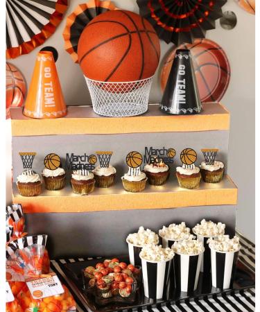 24Pcs Basketball Cupcake Toppers for Basketball Party Decorations Basketball March Madness Cupcake Toppers Basketball Theme Birthday Party Decorations (MIX B) - Buy Online on SooperMarket.com