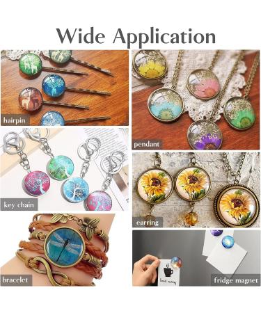 30PCS 1 Inch Clear Glass Cabochons for Crafts, Jewelry Making - Non-Calibrated Round Gems for Pendants, Rings, Necklaces - 25mm Dome Tile Clear Glass Pebbles - Buy Online on SooperMarket.com
