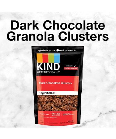 KIND Healthy Grains Clusters Dark Chocolate Granola 11oz - Pack of 6 (Gluten Free, 10g Protein) - Buy Online on SooperMarket.com