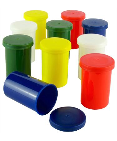 Unconventional Panda Colorful Film Canisters - Sturdy Plastic - for Geocaching or Small Parts (10 Pieces)