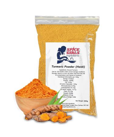 Organic Turmeric Powder - 500g Resealable Pouch | Premium Spice for Cooking | Vibrant Indian Flavor | Ethically Sourced Ideal for Culinary Creations 500 Grams