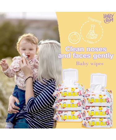 Baby Wipes - HAPPY BUM Saline Baby Wipes  Hypoallergenic  Unscented  180 Count (6 Packs of 30 Wipes) Saline Nose and Face Wipes - Buy Online on SooperMarket.com