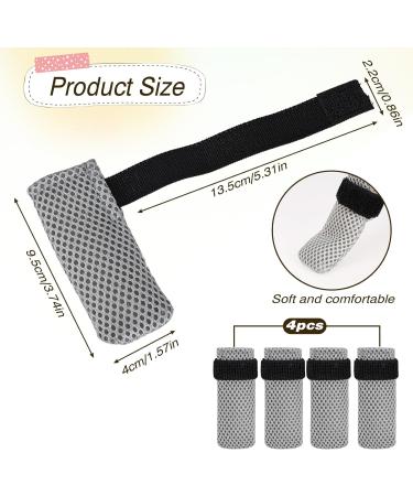 KALIONE Cat Boots 4 Packs cat Claw Covers Black Anti Scratch Cat Mittens Breathable Mesh Cat Foot Covers Adjustable Cat Claw Protectors for Indoor Cats Pet Bathing Cutting Nails Grey - Buy Online on SooperMarket.com