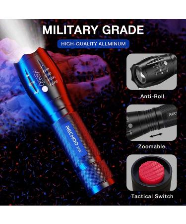 RECHOO Tactical Flashlights 2 Pack - Bright Zoomable LED Flashlights with High Lumens and 5 Modes for Emergency, Camping, Outdoor Use - Buy Online on SooperMarket.com