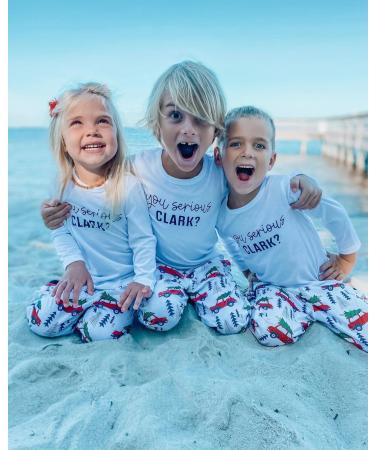 IFFEI Christmas Pyjamas Matching Family Pajamas Set - Letter Print Tops and Plaid Pants for Women Men Kids Baby Pet - White/Letter - Buy Online on SooperMarket.com