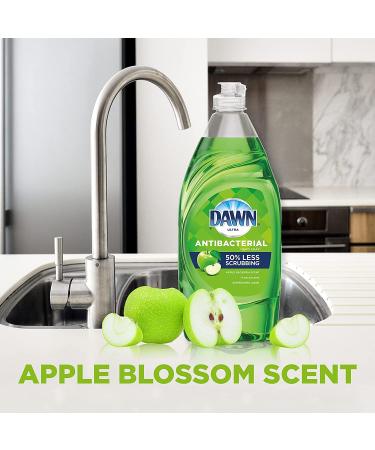 Dawn Antibacterial Apple Blossom Dish Soap 19.4 oz - Pack of 4 + 2 Sponges - Buy Online on SooperMarket.com