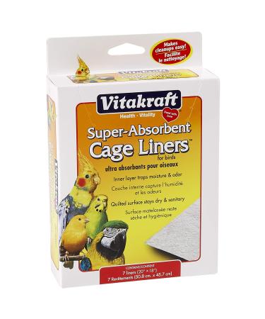 Vitakraft Cage Liners for Birds - For Parrot, Parakeet, Conure, and Cockatiel Cages