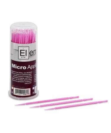 ELEMENT Micro Applicator Brush - Microbrush with Fine Tip for Eyeliner Lip Liner Eyebrow Concealer (X-Small - Pink 100) X-Small - Pink 100