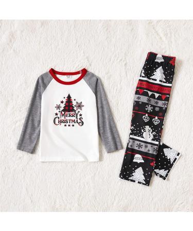 PatPat Family Matching Christmas Pajamas Set - Grey Tree Snowflake Print, Kids 4-5 Years - Buy Online on SooperMarket.com