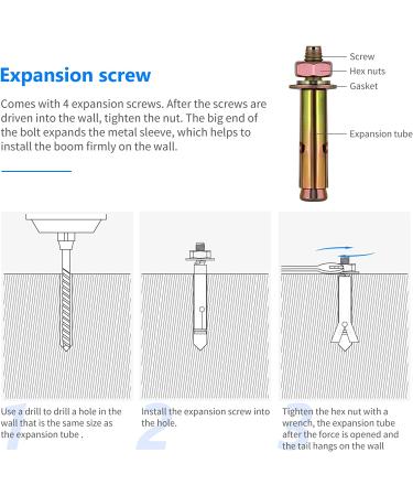 Neewer Studio Wall/Ceiling Mount 5/8 Stud with 1/4 Thread for Photography and Video - Buy Online on SooperMarket.com