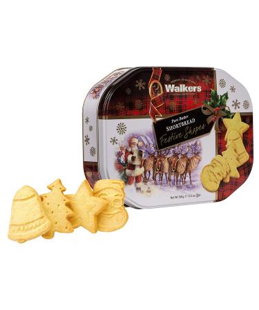 Walkers Shortbread Festive Shapes Holiday Cookies 12.3oz Tin - Pack of 1 - Buy Online on SooperMarket.com