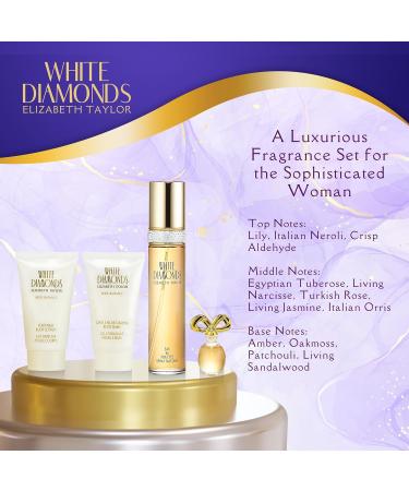 Elizabeth Taylor White Diamonds Perfume for Women Gift Set - 4 PC 1.7 Fl. oz 1.7 Fl Oz (Pack of 4) - Buy Online on SooperMarket.com