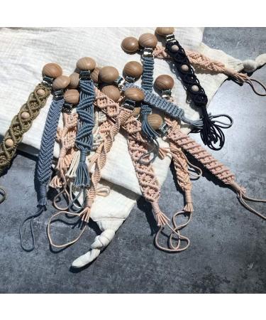 WT-DDJJK Baby Pacifier Chain Clip | Woven Cotton Rope Nipple Soother Holder - International Shipping - Buy Online on SooperMarket.com