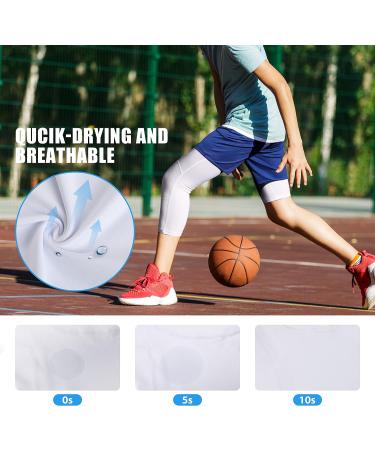 Runhit Boy's Compression Tights - Youth Athletic Pants White XL - Buy Online on SooperMarket.com