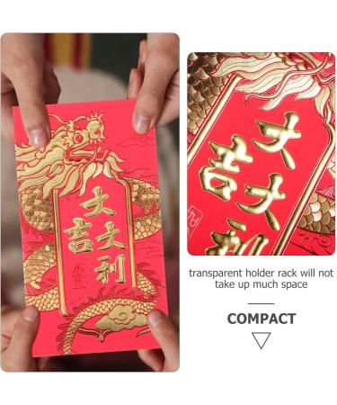 TEHAUX 30pcs Spring Festival Red Pocket Chinese Hong Bao Chinese Money Envelopes Red Envelopes Cash Envelopes 2024 Red Packets Money Packet Money Bag Dragon Packets China Paper Wedding - Buy Online on SooperMarket.com