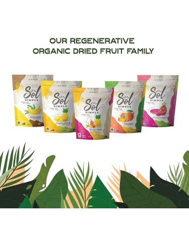 SOL SIMPLE Organic Dried Dragon Fruit Snack Pack - 3 Bags (3oz each) | Vegan, Non-GMO, No Added Sugar | Fair Trade Certified - Buy Online on SooperMarket.com