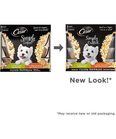 Cesar Simply Crafted Chicken & Sweet Potato Wet Dog Food Variety Pack - 1.3oz (Pack of 16) - Buy Online on SooperMarket.com