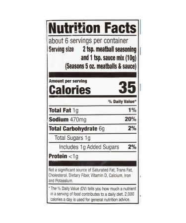 McCormick Swedish Meatballs Seasoning & Sauce Mixes 2.11 oz - Pack of 6 - Buy Online on SooperMarket.com