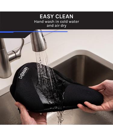 Domain Cycling Gel Bike Seat Cushion | Secure Peloton Fit | Non-Slip Padded Bike Cushion Seat Cover for Men or Women | 10.5x7 Black - Buy Online on SooperMarket.com