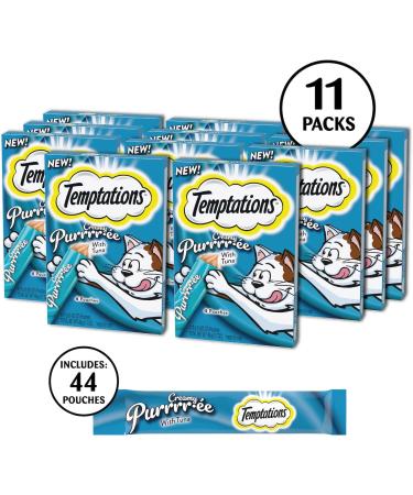 TEMPTATIONS Cat Treats Adult Creamy Puree Lickables Tuna 12g Pouches (44 Pack) - Buy Online on SooperMarket.com
