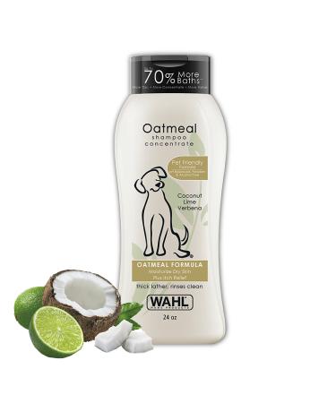 Wahl Dry Skin & Itch Relief Pet Shampoo for Dogs  Oatmeal Formula with Coconut Lime Verbena & Pet Friendly Formula, 24 Oz - Model 820004A