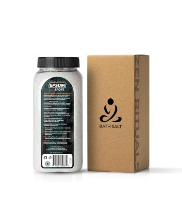 Zen Rituals Sport Epsom Bath Salts - Peppermint & Eucalyptus | 1 KG Pure Magnesium Sulfate | International Shipping - Buy Online on SooperMarket.com