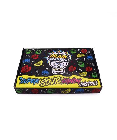 Sour Candy Gift Box by Brain Blasterz | Assorted Hard and Chewy Sour Treats | Perfect Halloween Sweets | Apple, Strawberry, Lemon, Cola Flavors - Buy Online on SooperMarket.com