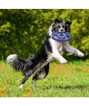 Tough Tug-of-War Flying Disc Toy for Dogs | SuperChewy Strong Natural Rubber Frisbee | Durable Chew Toy for Aggressive Chewers | Large Size 22 cm - Buy Online on SooperMarket.com