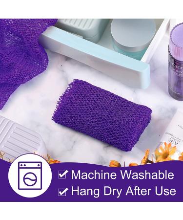 African Exfoliating Bath Sponge Set - Tight Weave Body Scrubber for Smooth Skin - 2 Pack (Purple) - Buy Online on SooperMarket.com