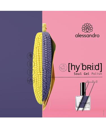 Alessandro Hybrid Varnish Popcorn Love - Pastel Yellow | No LED Perfect Nails in 3 Steps | Lasts Up to 10 Days - 8 ml - Buy Online on SooperMarket.com