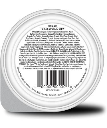 Castor & Pollux Stew Organix Gluten Free Turkey & Sweet Potato Feast - 3.5 oz (Pack of 12) - Buy Online on SooperMarket.com