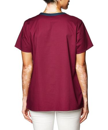 WonderWink Wonderflex Verity Women's Scrub Top in Wine - Size Large - Buy Online on SooperMarket.com