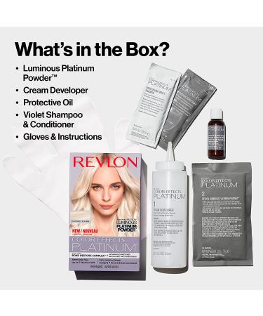 Revlon Permanent Hair Color Dye Kit - Ammonia Free & Paraben Free - 60 Platinum - 8 Oz - Buy Online on SooperMarket.com