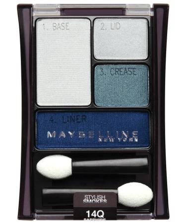Maybelline New York Expert Wear Eyeshadow Quads 14q Sapphire Smokes Stylish Smokes 0.17 Ounce