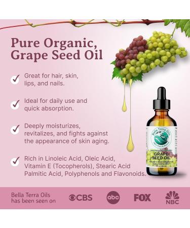Bella Terra Oils Pure Grape Seed Oil - Antioxidant-Rich Lightweight 1 Gallon for Radiant Skin & Frizz-Free Hair (Pack of 10 - 12.8 Fl Oz) - International Shipping Available - Buy Online on SooperMarket.com