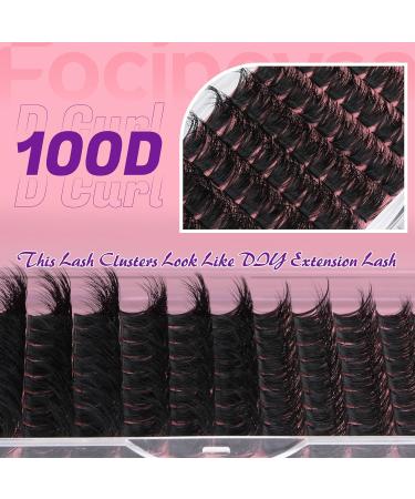 Focipeysa Fluffy Lash Clusters 100D | 10-18mm Individual D Curl Eyelash Extensions | DIY Lash Kit for Beginners | International Shipping Available - Buy Online on SooperMarket.com